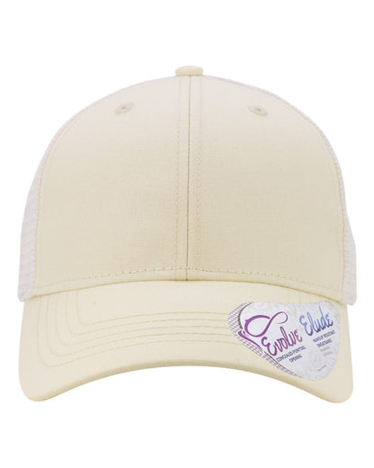 Infinity Her Women's Modern Trucker Cap CHARLIE #color_Vanilla/ White