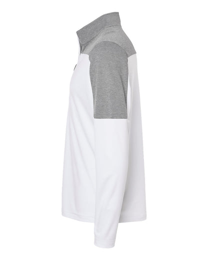 Adidas Men's Ultimate365 Lightweight Colorblocked Quarter-Zip Pullover A552 #color_White/ Grey Three Melange