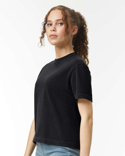 Comfort Colors Women's Garment-Dyed Heavyweight Boxy T-Shirt 3023CL #colormdl_Black