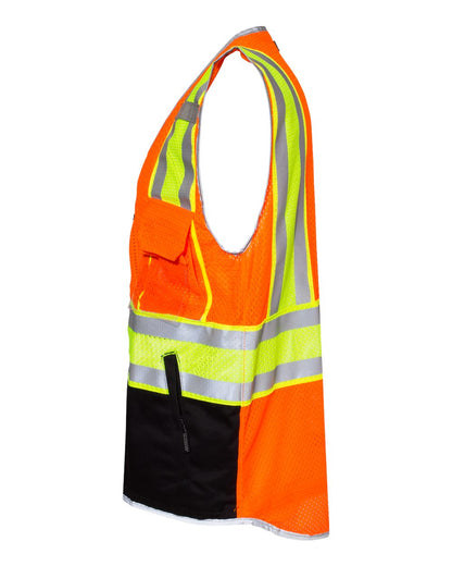Kishigo Unisex Premium Brilliant Series® Ultimate Reflective Vest 1543-1544 #color_Orange