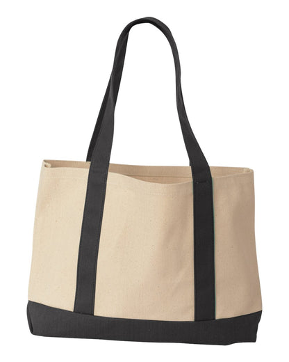 Liberty Bags Leeward Boater Tote 8869 #color_Natural/ Black