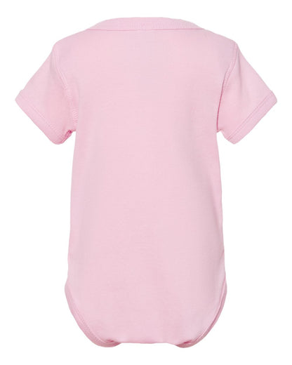 Rabbit Skins Infant Baby Rib Bodysuit 4400 #color_Pink