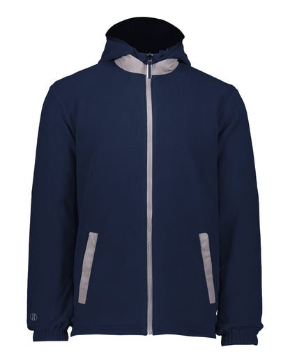 Holloway Men's Turnabout Reversible Hooded Jacket 229587 #color_Navy/ Carbon