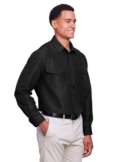 Harriton Men's Key West Performance Staff Shirt M580L #colormdl_Black