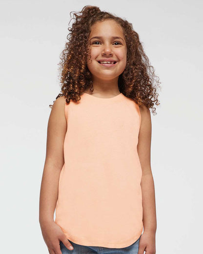 LAT Girls' Relaxed Fine Jersey Tank 2692 #colormdl_Peachy