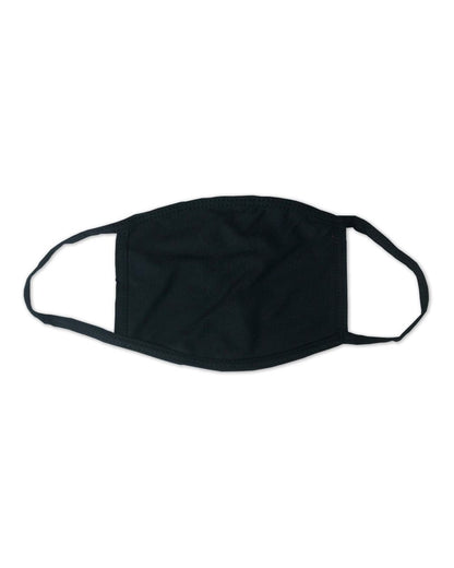 Bayside USA-Made 100% Cotton Face Mask 1900 #color_Black