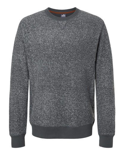 J. America Unisex Aspen Fleece Crewneck Sweatshirt 8712 #color_Charcoal Speck