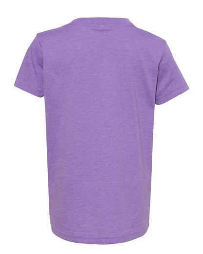 BELLA + CANVAS Youth CVC Jersey Tee 3001YCVC #color_Heather Team Purple