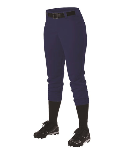 Alleson Athletic Girls' Belt Loop Fast-Pitch Pants 605PBWY #color_Navy