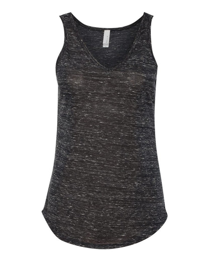 BELLA + CANVAS Women's Flowy V-Neck Tank 8805 #color_Black Marble
