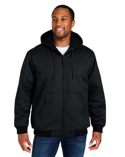 Harriton Unisex ClimaBloc® Heavyweight Hooded Full-Zip Jacket M722 #colormdl_Black