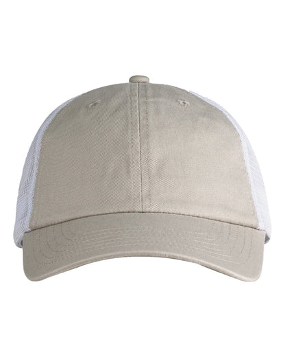 Big Accessories Washed Trucker Cap BA601 #color_Stone/ White