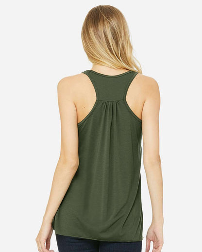 BELLA + CANVAS Women's Flowy Racerback Tank 8800 #colormdl_Military Green