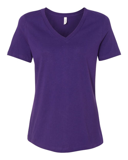 BELLA + CANVAS Women’s Relaxed Jersey V-Neck Tee 6405 #color_Team Purple