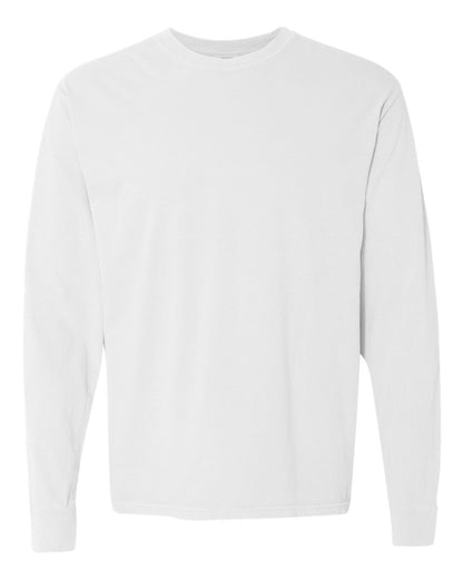 Comfort Colors Unisex Garment-Dyed Heavyweight Long Sleeve T-Shirt 6014 #color_White