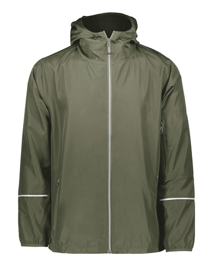 Holloway Men's Packable Hooded Jacket 229582 #color_Olive
