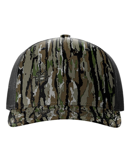 Richardson Five-Panel Printed Trucker Cap 112PFP #color_Realtree Original/ Black
