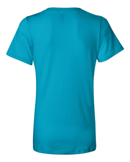 BELLA + CANVAS Women’s Relaxed Jersey V-Neck Tee 6405 #color_Turquoise