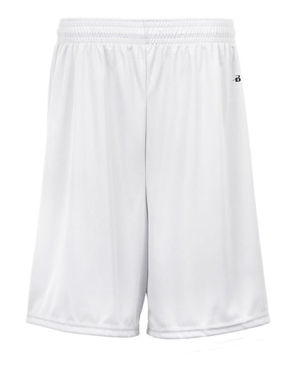 Badger Youth B-Dry 6" Shorts 2107 #color_White