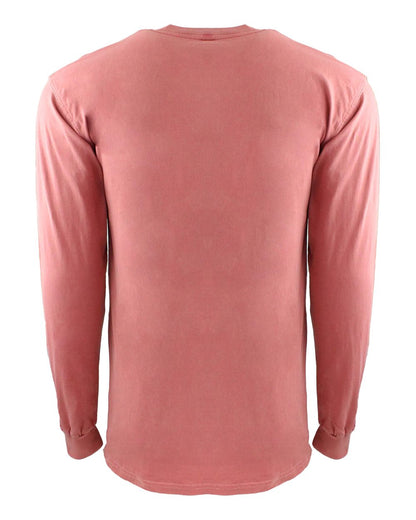 Next Level Unisex Inspired Dye Long Sleeve Pocket T-Shirt 7451 #color_Guava