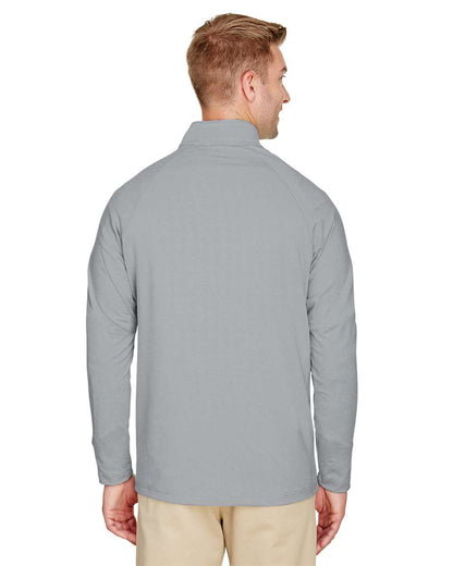 Devon & Jones Men's CrownLux Performance® Clubhouse Micro-Stripe Quarter-Zip Pullover DG480 #colormdl_Black
