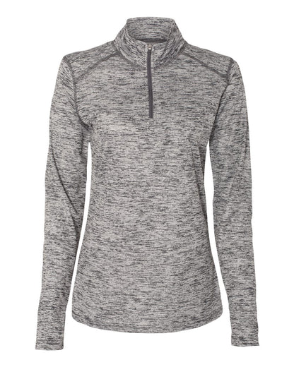 Badger Women’s Tonal Blend Quarter-Zip Pullover 4173 #color_Graphite Tonal Blend