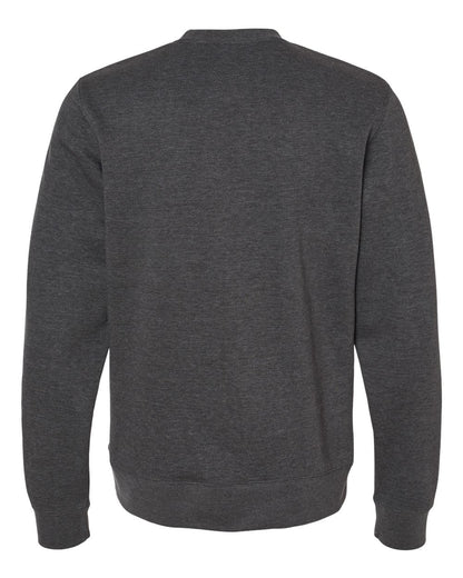 J. America Unisex BTB Fleece Crewneck Sweatshirt 8721 #color_Charcoal Heather