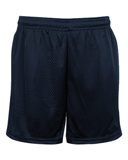 Badger Youth Tricot 4" Mesh Shorts 2225 #color_Navy