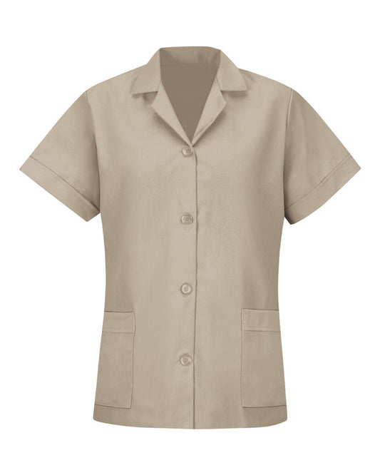 Red Kap Women's Loose Fit Short Sleeve Button Smock TP23