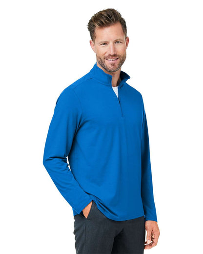 Devon & Jones Men's Raleigh Stretch Quarter-Zip Pullover DG425 #colormdl_French Blue