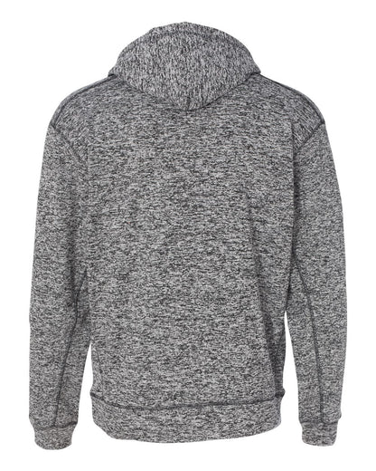 J. America Men's Cosmic Fleece Hooded Sweatshirt 8613 #color_Charcoal Fleck