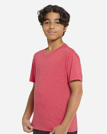 Threadfast Apparel Youth Epic CVC T-Shirt T1001B #colormdl_Heather Red