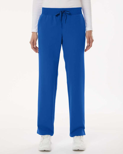 Jaanuu Women's Petite Sizes Xenos Essential Knit-Waist Scrub Pants W20001P #colormdl_Royal Blue