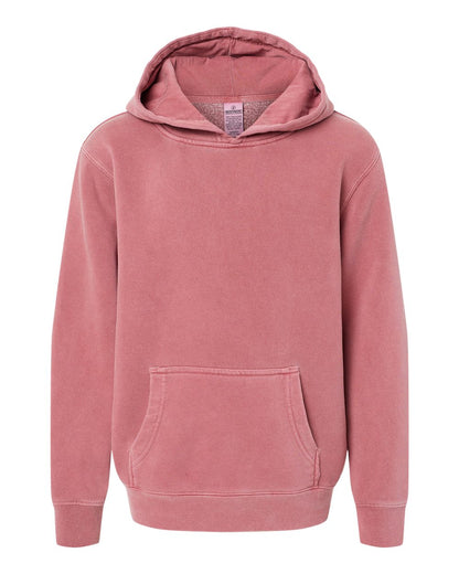 Independent Trading Co. Youth Midweight Pigment-Dyed Hooded Sweatshirt PRM1500Y #color_Pigment Maroon