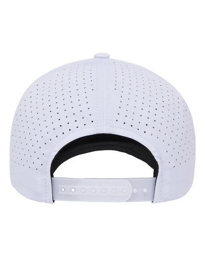 YP Classics Five-Panel Snapback with Perforated Cap 5389AP #color_White