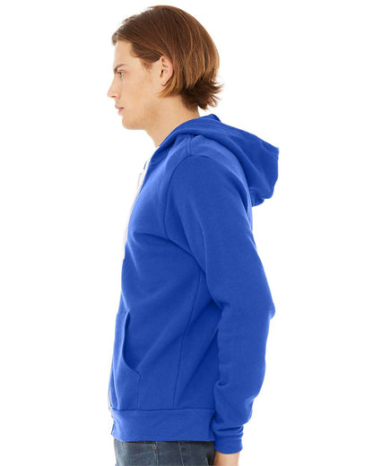 BELLA + CANVAS Sponge Fleece Full-Zip Hoodie 3739 #colormdl_True Royal