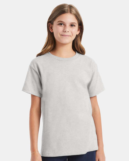 Hanes Essential-T Youth T-Shirt 5480 #colormdl_Ash