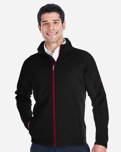 Spyder Men's Constant Full-Zip Sweater Fleece Jacket 187330 #colormdl_Black/ Red