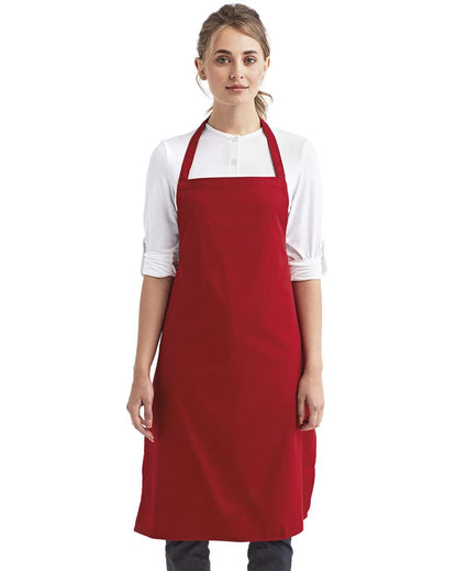 Artisan Collection by Reprime Organic Cotton Bib Apron RP102 #colormdl_Red