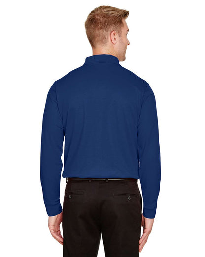 Devon & Jones Men's CrownLux Performance® Plaited Long Sleeve Polo DG20L #colormdl_True Royal