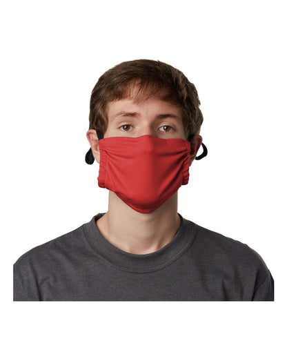 Hanes 2-Ply Cotton Pocket Face Mask MKPKCR #color_Deep Red