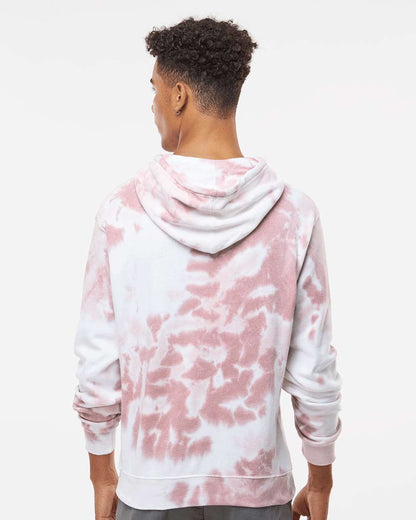 J. America Men's Tie-Dyed Fleece Hooded Sweatshirt 8861 #colormdl_Dusty Rose Tie Dye