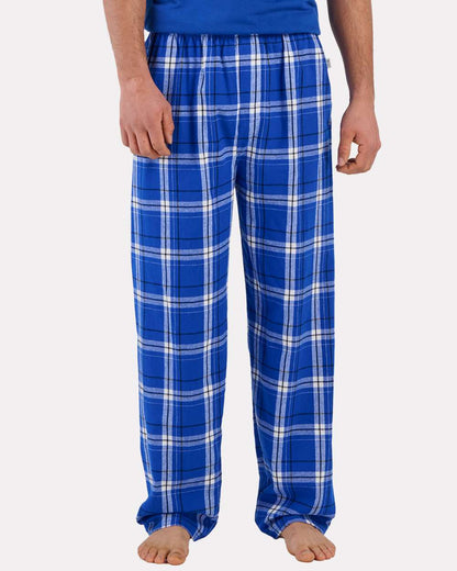 Boxercraft Men's Harley Flannel Pants BM6624 #color_Electric Royal Carnegie Plaid 
