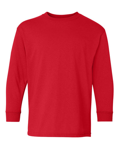 Gildan Heavy Cotton™ Youth Long Sleeve T-Shirt 5400B #color_Red