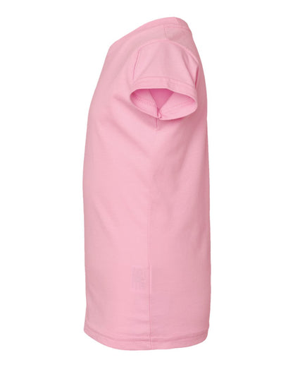 Rabbit Skins Toddler Girls Fine Jersey Tee 3316 #color_Pink
