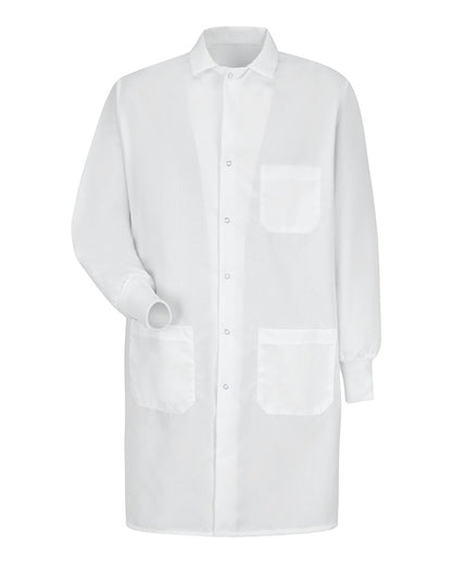 Red Kap Unisex Specialized Cuffed Lab Coat KP72 #color_White