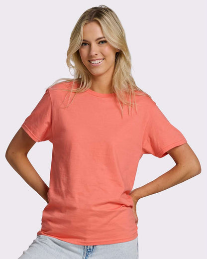 JERZEES Premium Cotton T-Shirt 570MR #colormdl_Sunset Coral