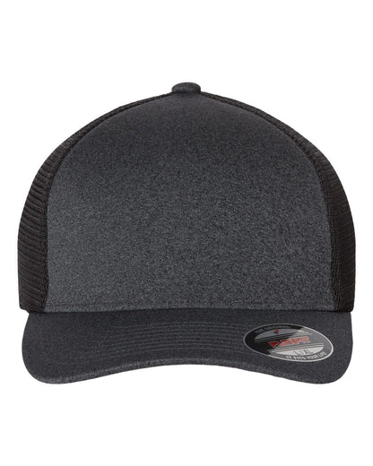 Flexfit Unipanel™ Trucker Cap 5511UP #color_Melange Dark Grey/ Black