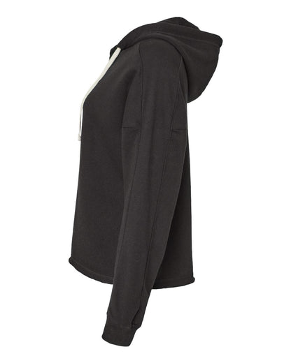 MV Sport Women's Angel Fleece Crop Hooded Sweatshirt W23101 #color_Black