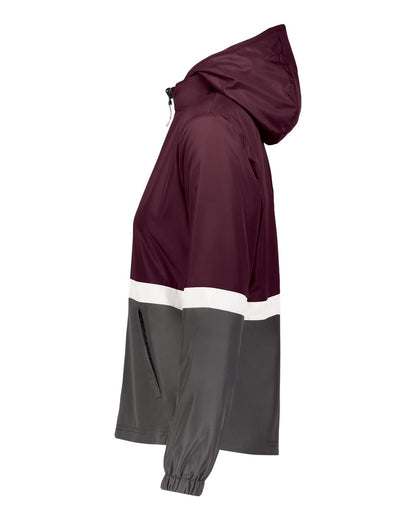 Holloway Women's Turnabout Reversible Hooded Jacket 229787 #color_Maroon/ Carbon